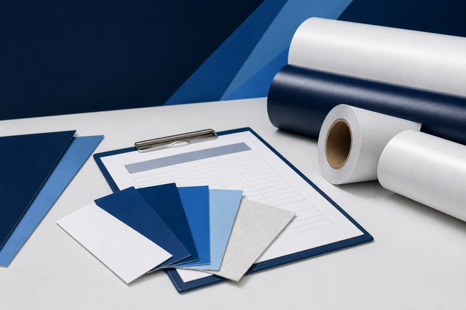 Printable media sample request scene