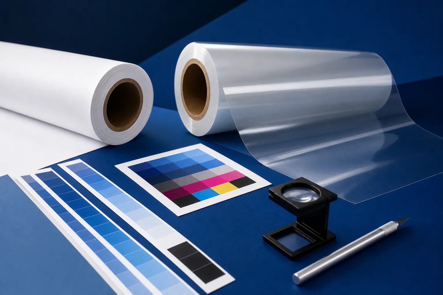 Printable media testing and evaluation scene