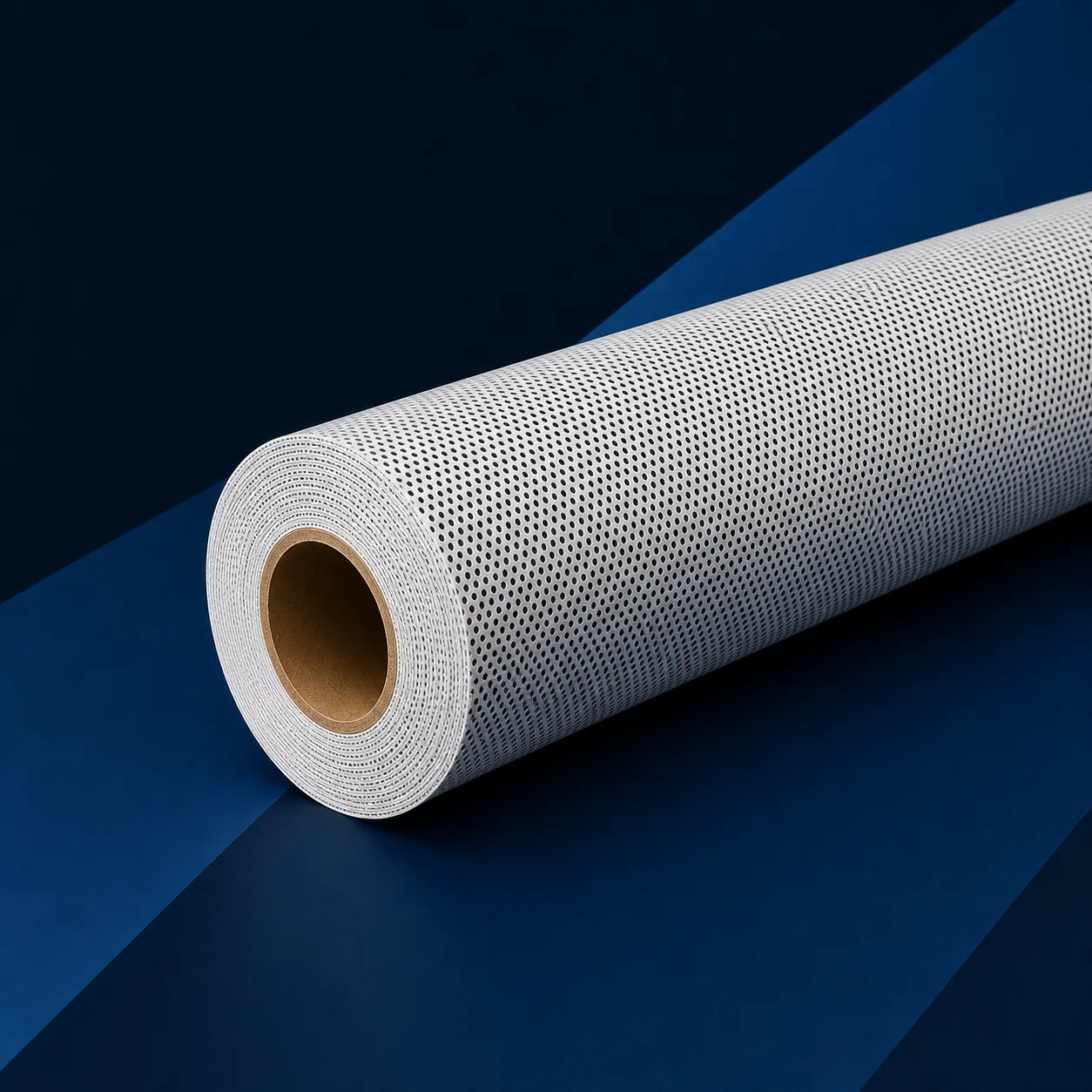 White one way vision perforated roll